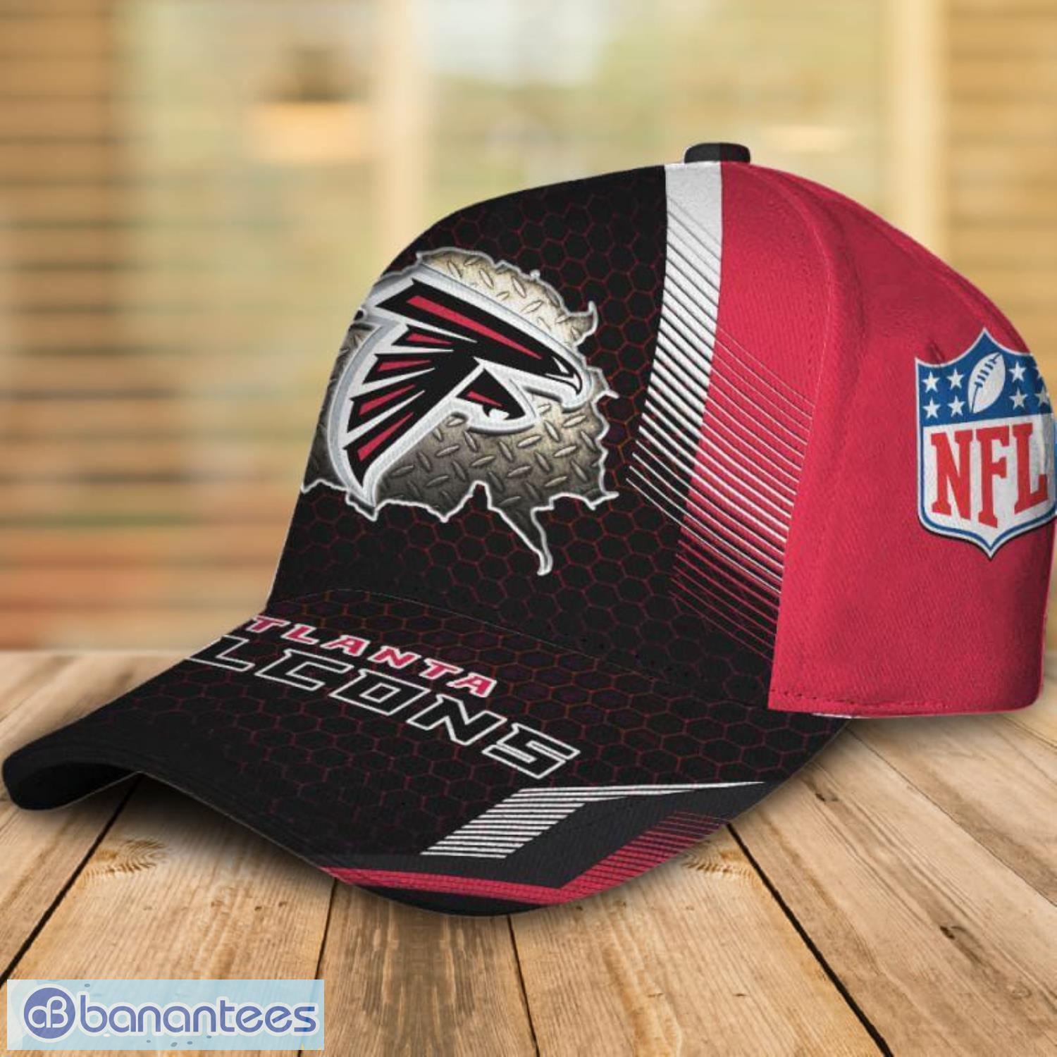 NFL Atlanta Falcons Mascot Texture Effect 3D Cap Full Print - Banantees