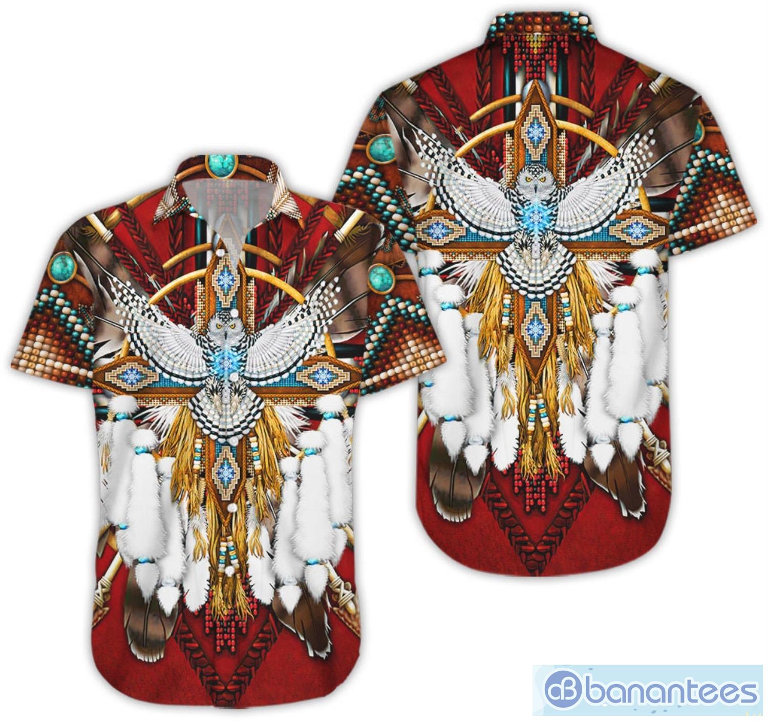 Owl Shirts Native American Owl Unisex Hawaiian Shirt And Shorts Owl  Anniversary Gift