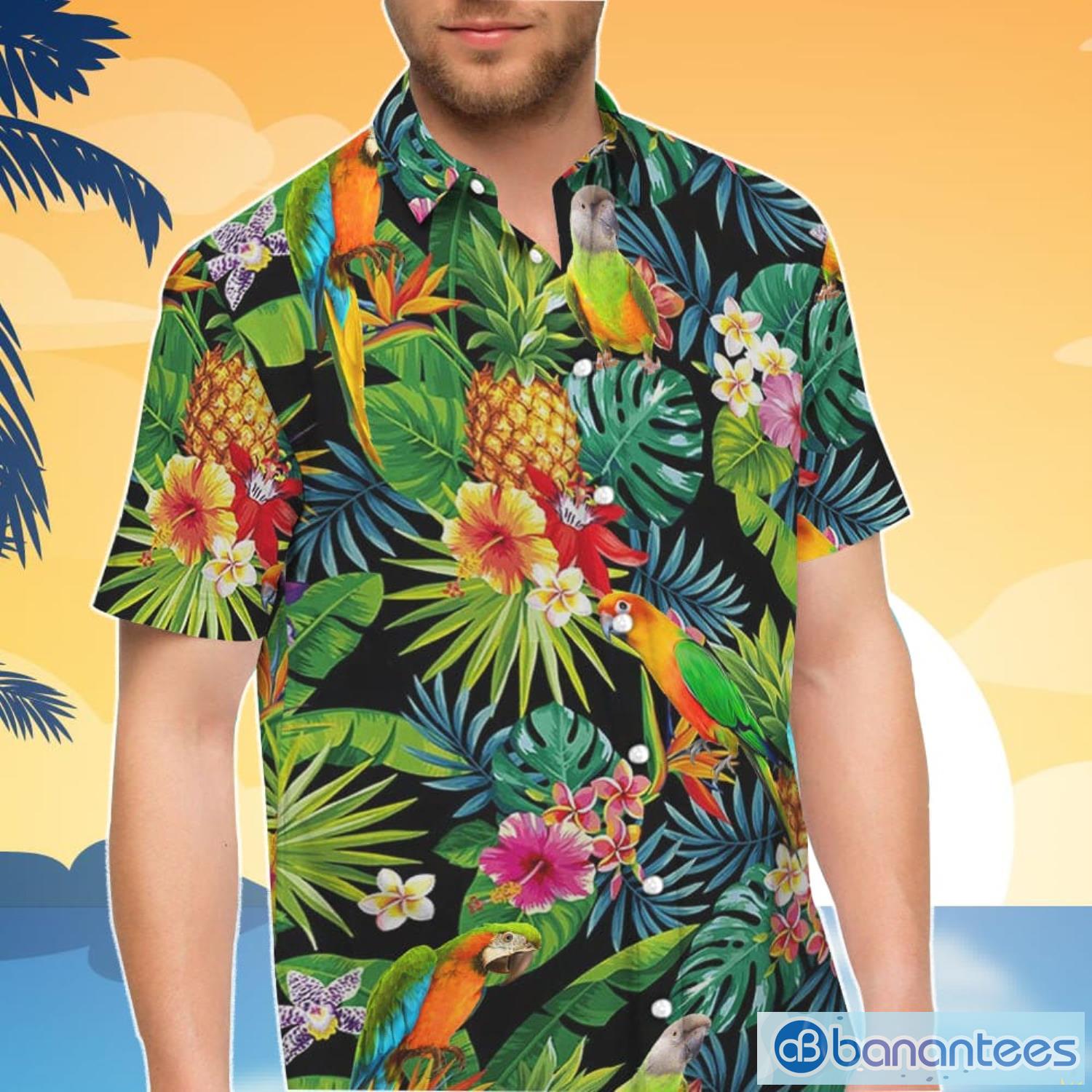 Vintage Hawaiian Parot and Leaves Hawaiian Shirt For Men And Women -  Banantees