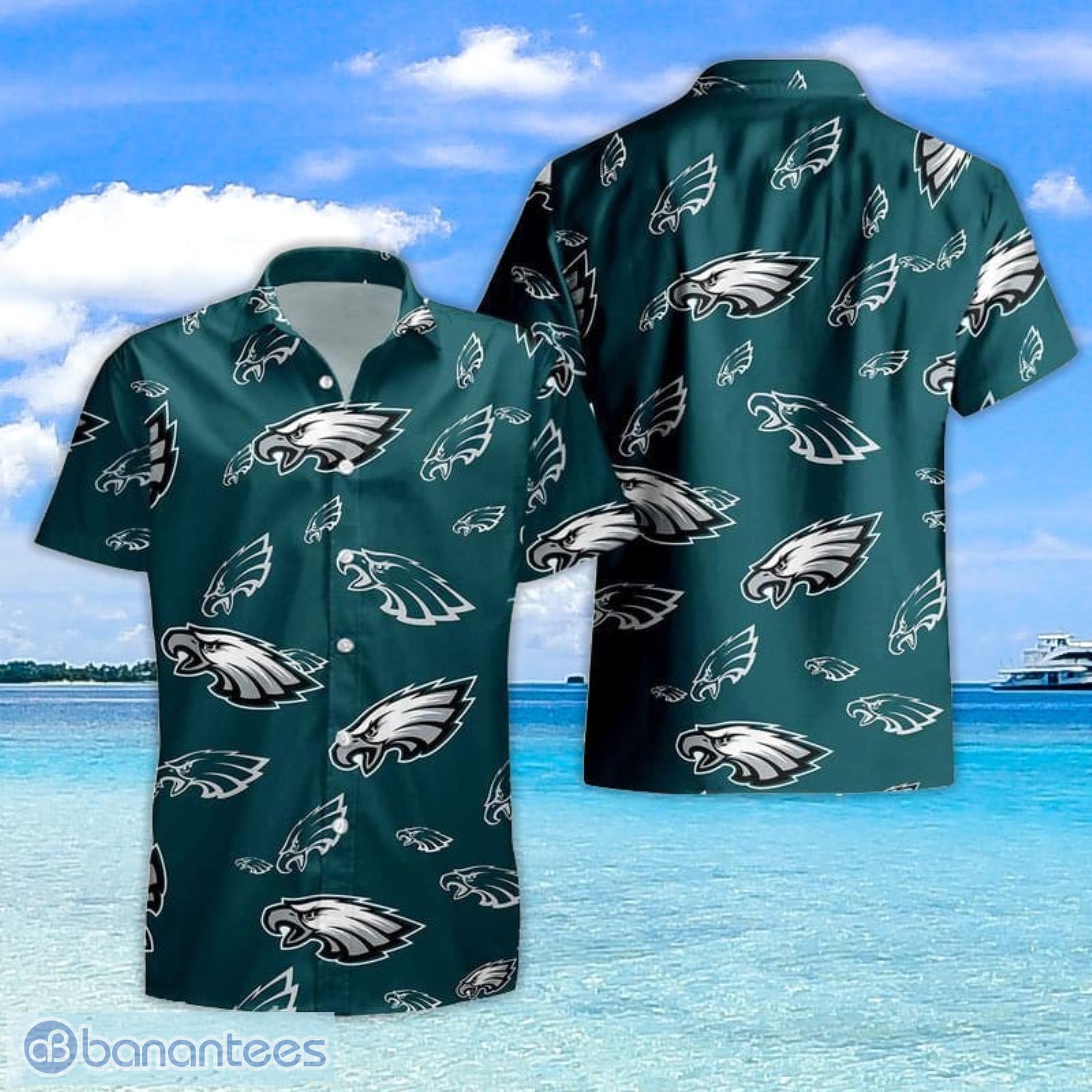 NFL 3D Hawaiian Shirt Men Philadelphia Eagles Shirt Flower Print For Men  And Women - Banantees