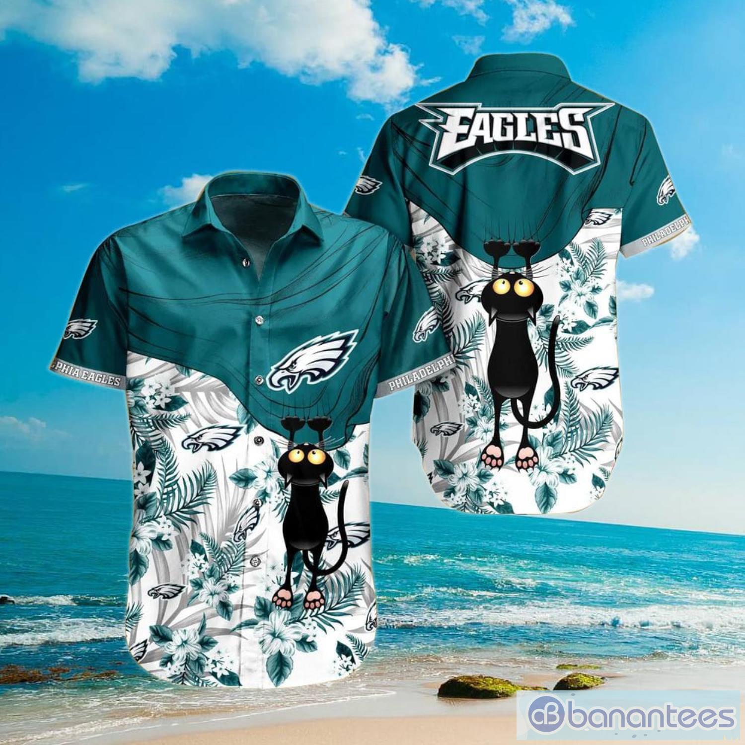Philadelphia Eagles NFL Fans Cat Graphic Hawaiian Shirt And Short