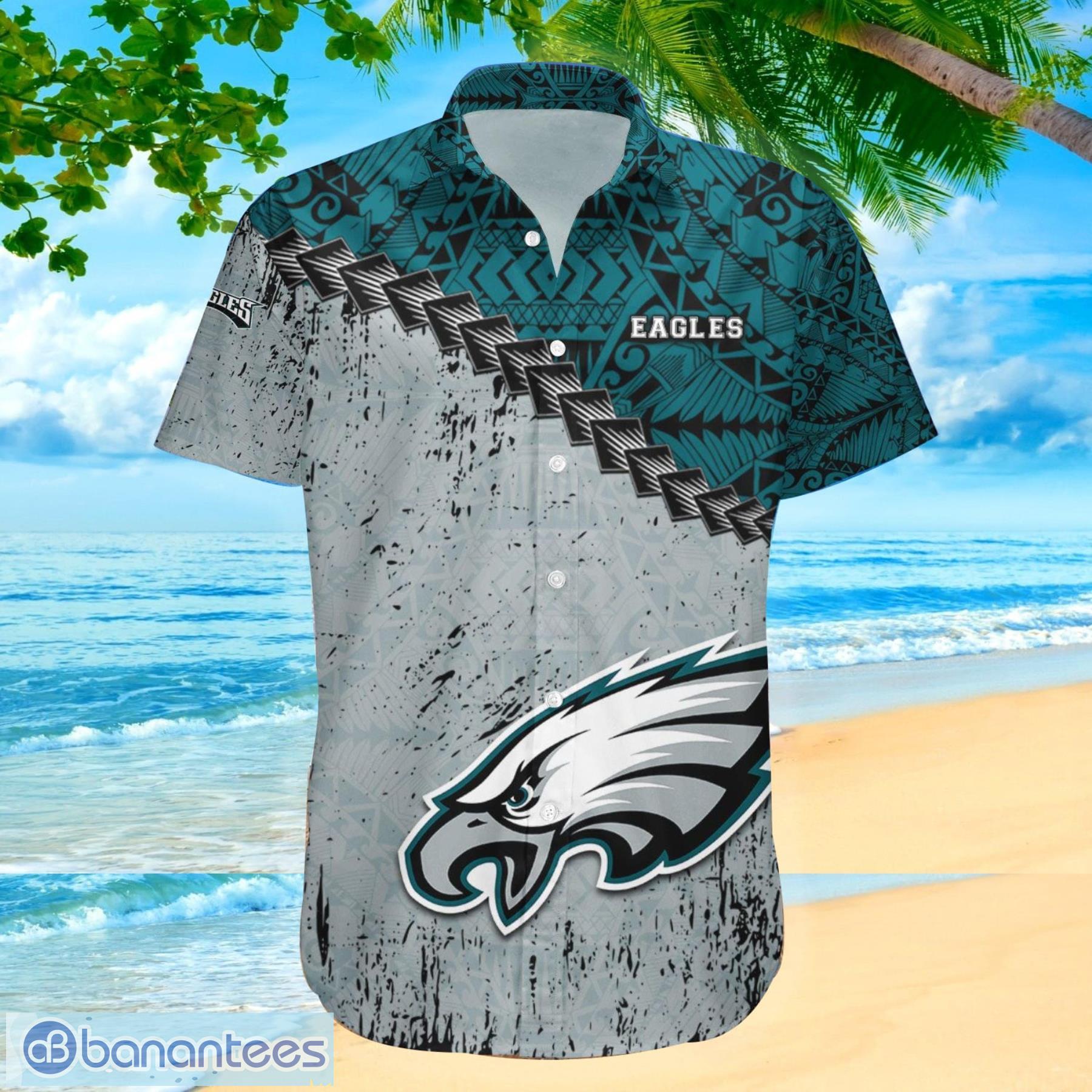 Personalize NFL Philadelphia Eagles Polynesian Tattoo Design Hawaiian Shirt