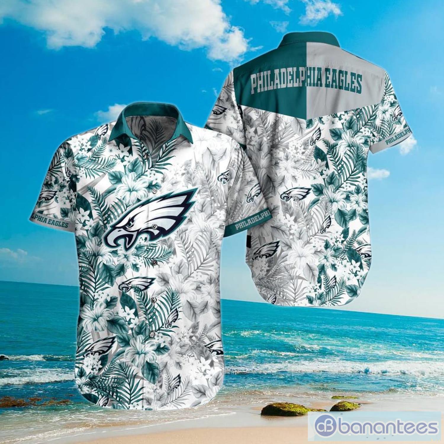 Philadelphia Eagles NFL Logo Pattern Hawaiian Shirt