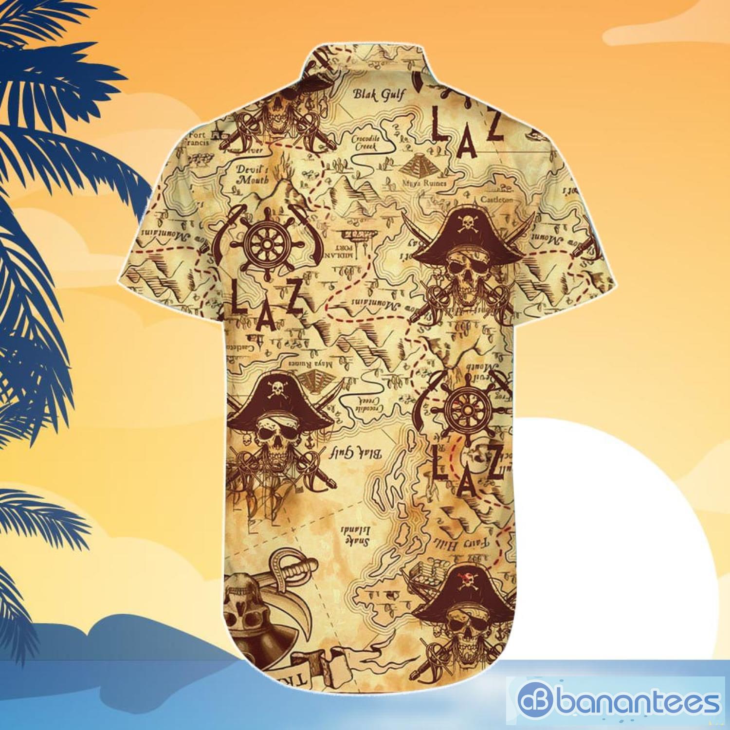 Treasure World Map For Pirate Hawaiian Shirt