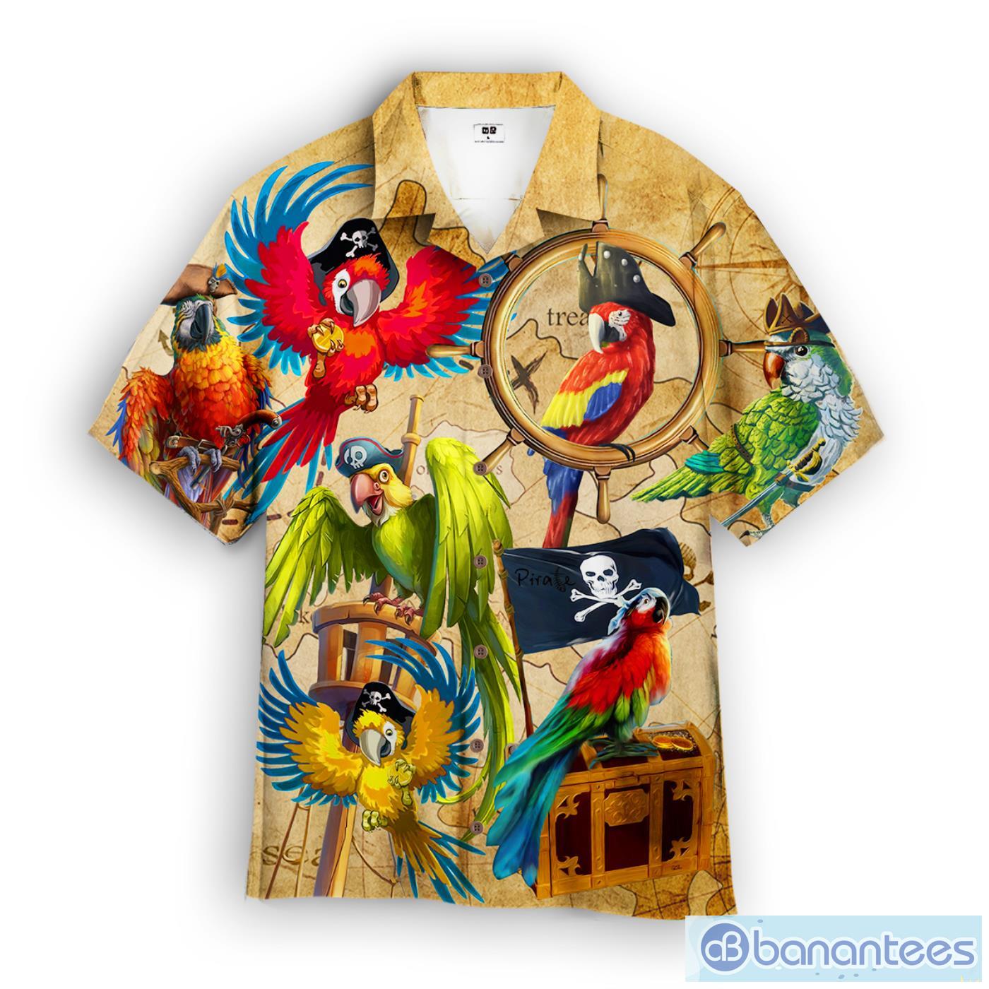 Pirate Parrots Aloha Hawaiian Shirt Summer Gift Product Photo 1