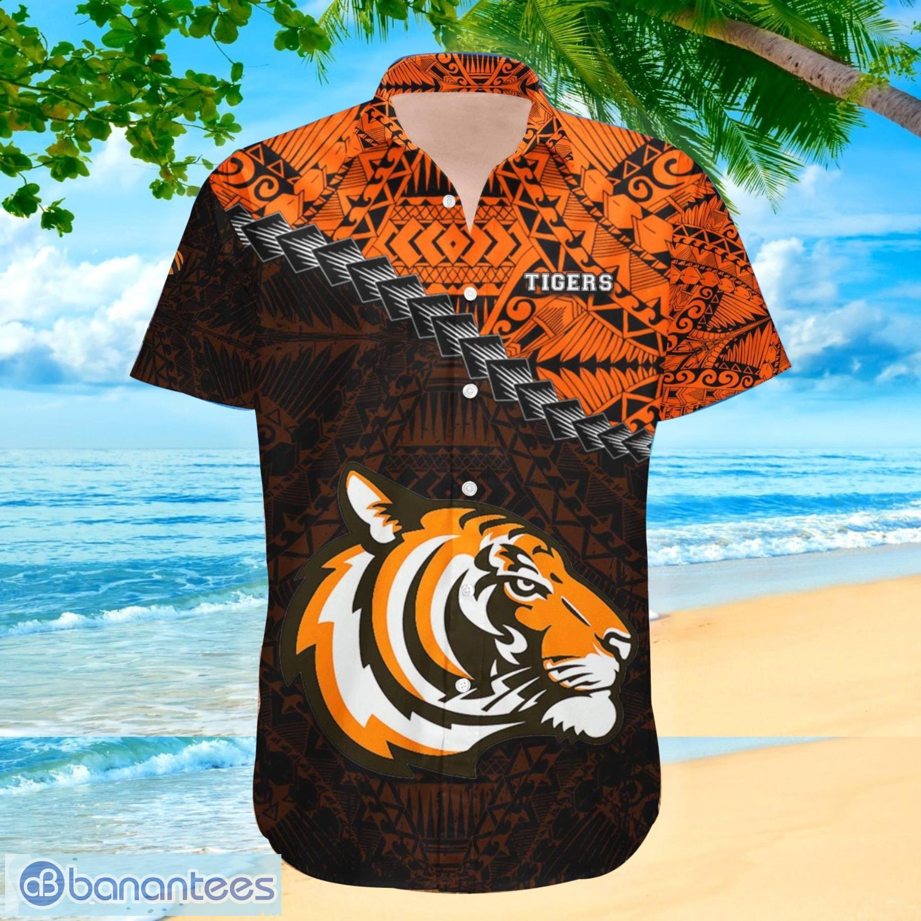 Princeton Tigers NCAA Fans Grunge Polynesian Tattoo Summer Gift Hawaiian Shirt Product Photo 2