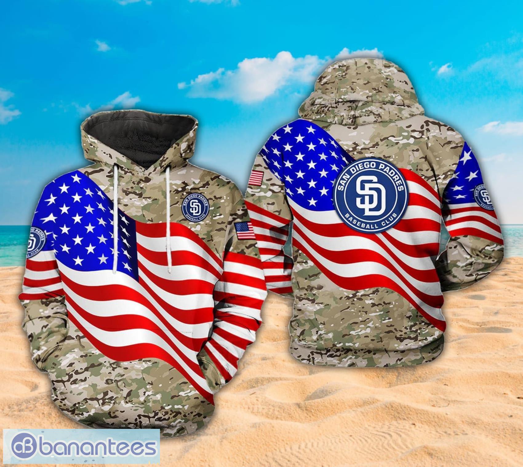 San Diego Padres MLB Camo Team 3D Hoodie, Sweatshirt - Bring Your