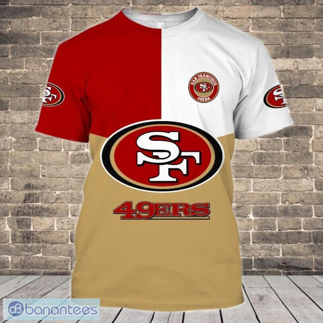 Cutest 49ERS Fan Toddler Jersey Style T-shirt Red and White 