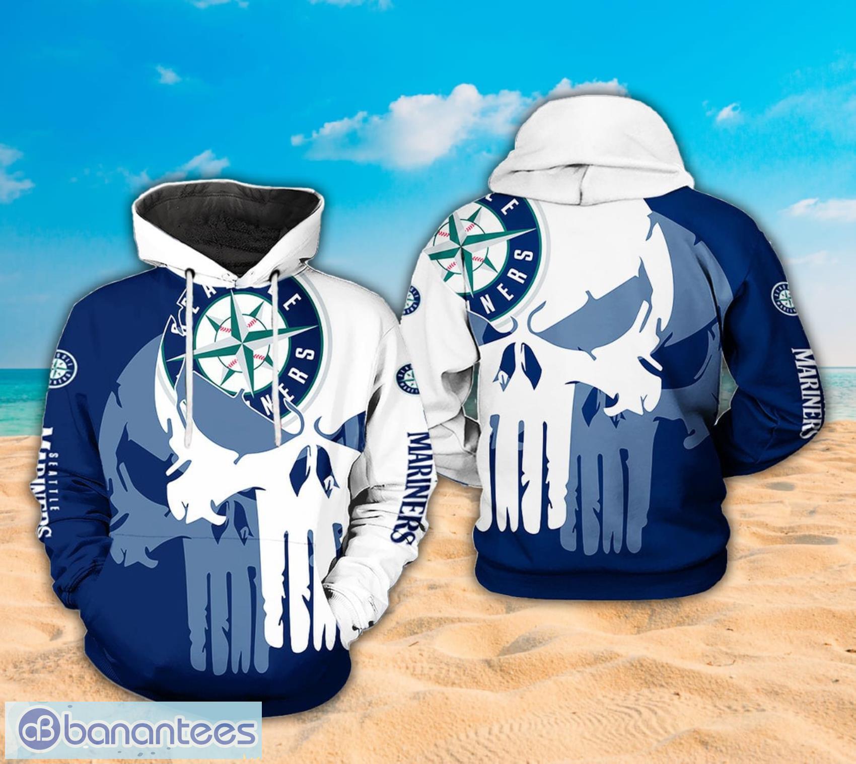 Skull Baseball Seattle Mariners T-Shirt