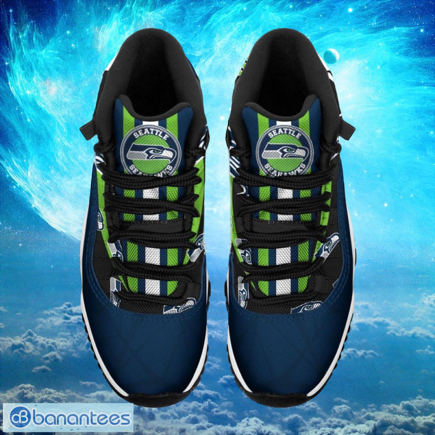 Seattle Seahawks NFL Air Jordan 11 Sneakers Shoes Gift For Fans Product Photo 2