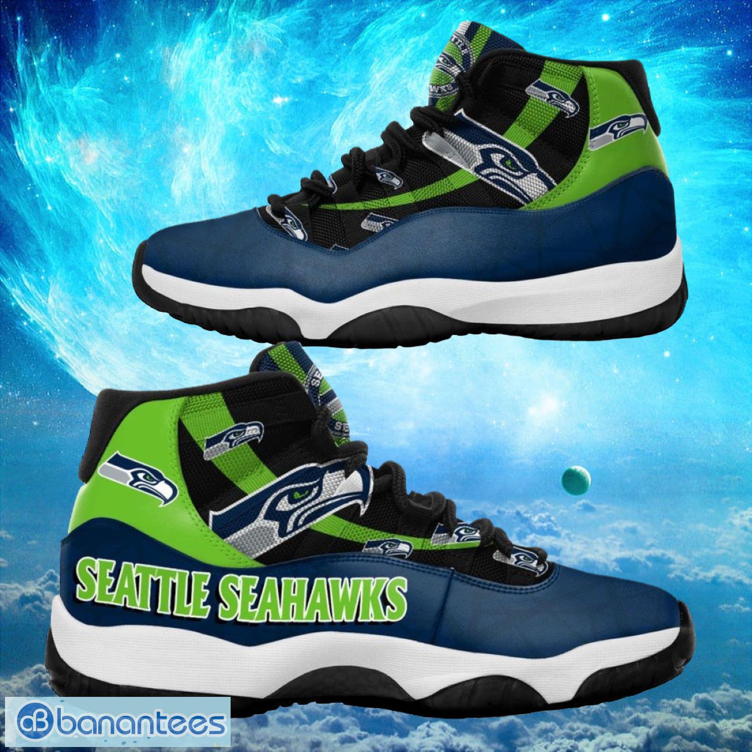 Seattle Seahawks NFL Air Jordan 11 Sneakers Shoes Gift For Fans Product Photo 1