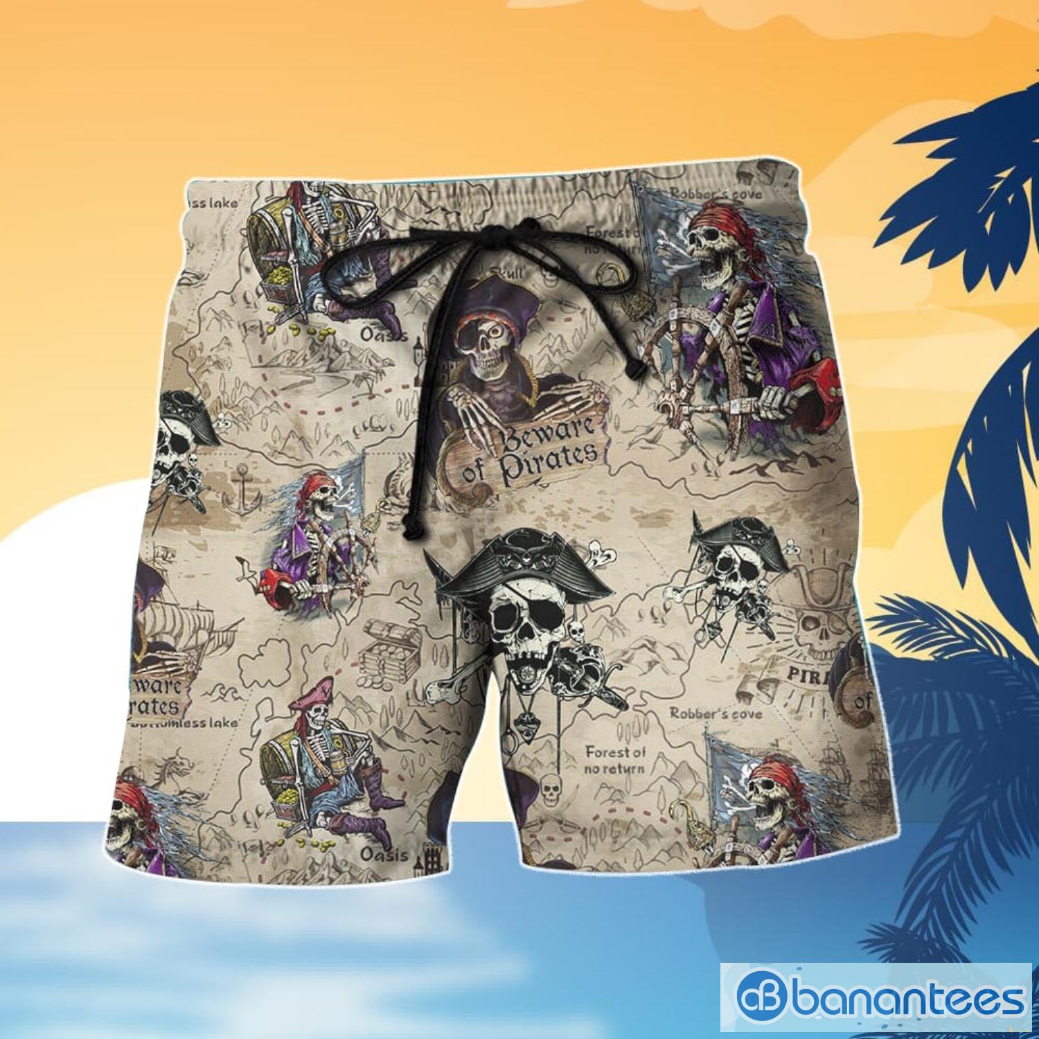 Skull Pirate Hawaiian Shirt And Shorts Special Gift For Pirate