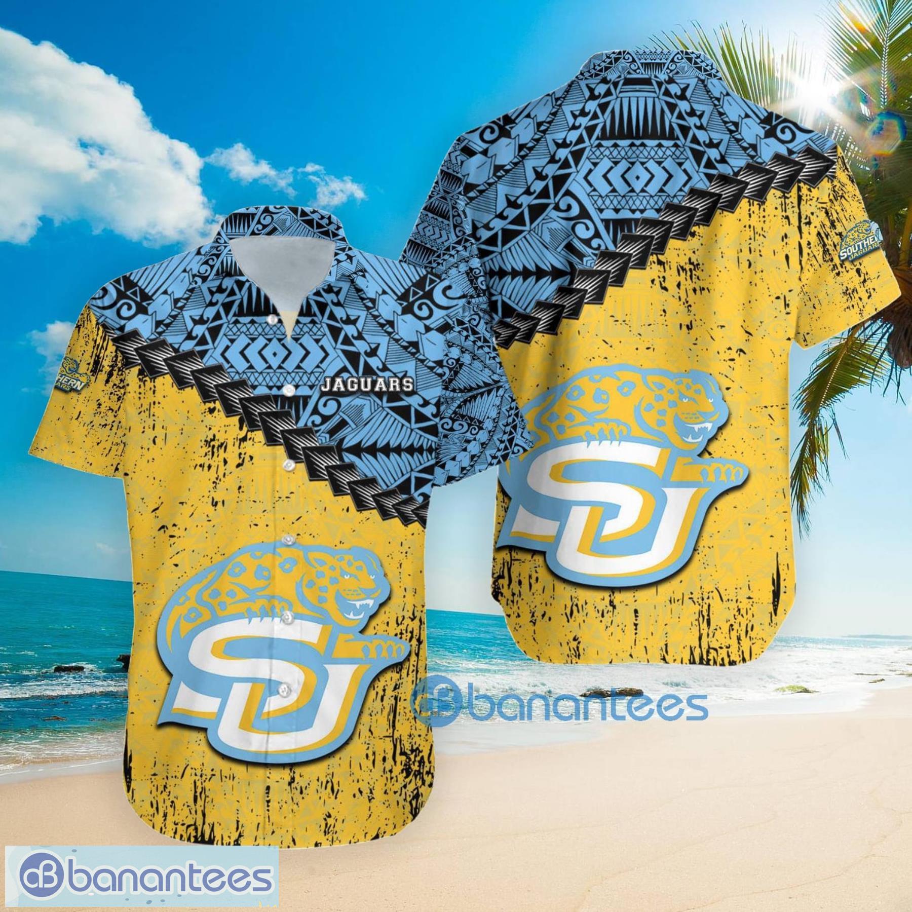 Southern Jaguars NCAA Fans Grunge Polynesian Tattoo Summer Gift Hawaiian  Shirt - Banantees