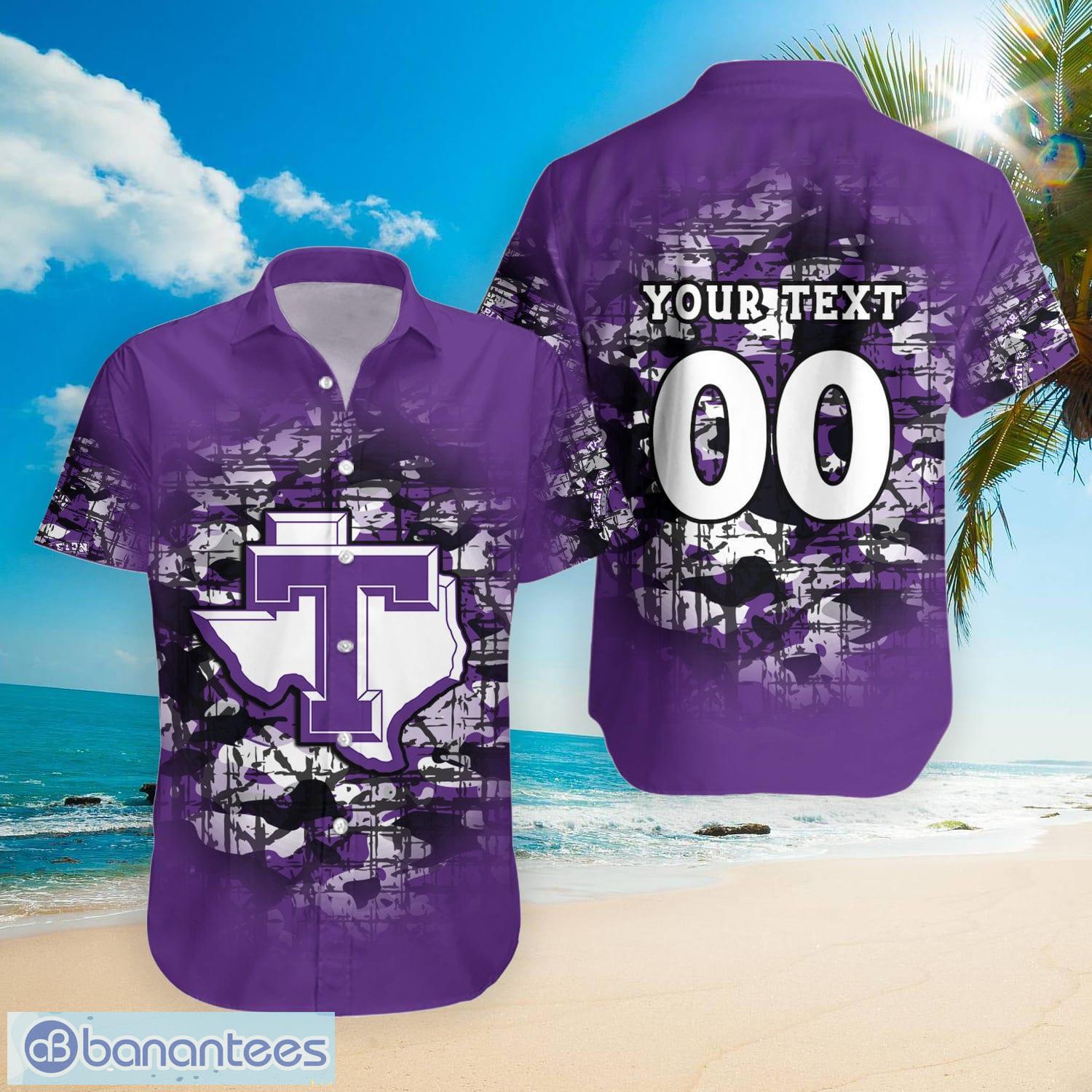 Custom Number And Name Tarleton State Texans Hawaiian Shirt Camouflage  Vintage NCAA Gift For Fans - YesItCustom