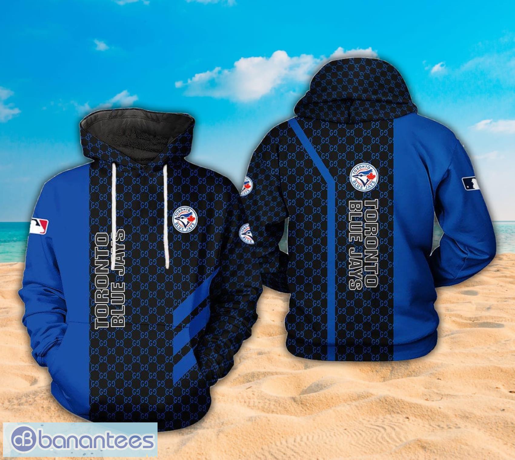 Toronto Blue Jays MLB Logo And Net Pattern All Over Print 3D hoodie Product Photo 1