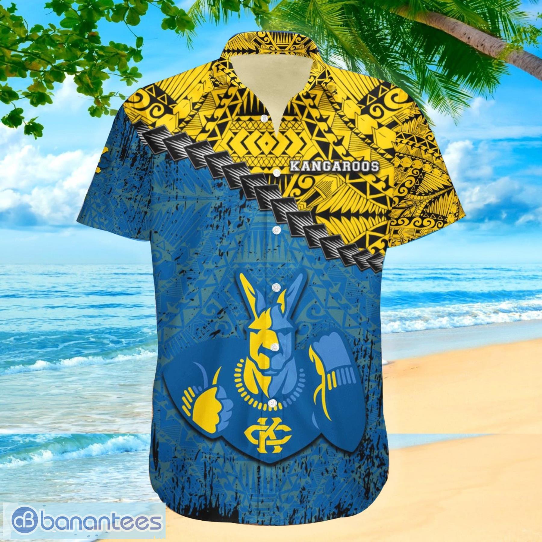 Gift Summer Tattoo Hawaiian NCAA Fans - Kangaroos Shirt Banantees Polynesian Grunge UMKC