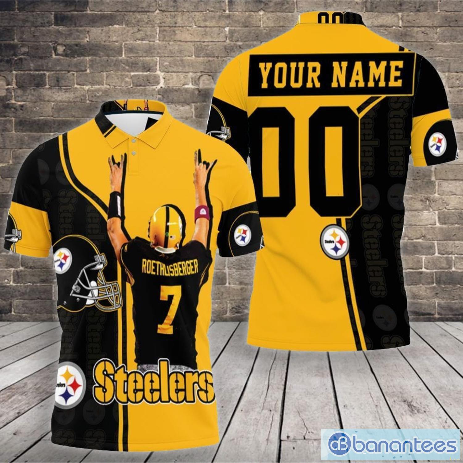 Pittsburgh Steelers Ben Roethlisberger 00 NFL Team Black Jersey Style Gift  With Custom Number Name For Steelers Fans 