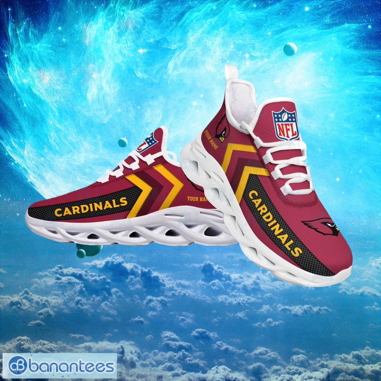 Arizona Cardinals NFL Logo Fans Custom Name Max Soul Shoes Product Photo 2