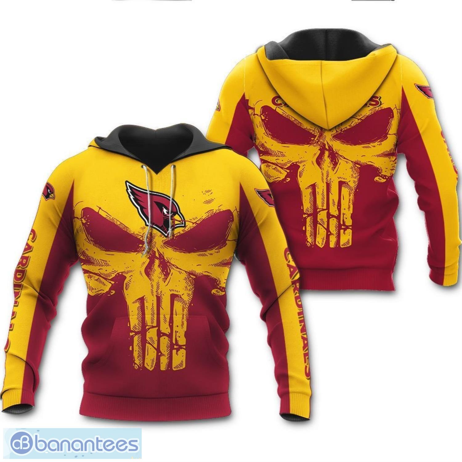 Arizona Cardinals Zip Up Hoodies Full Over Print - Banantees