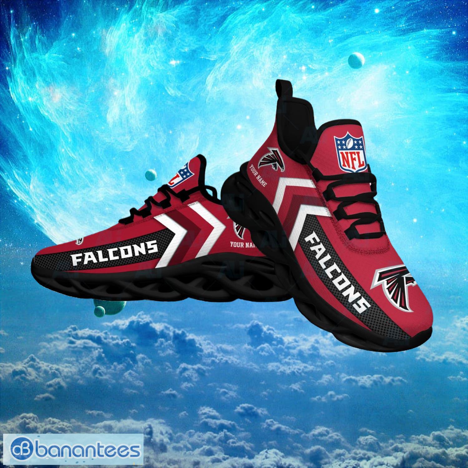 Atlanta Falcons NFL Logo Fans Custom Name Max Soul Shoes Product Photo 1
