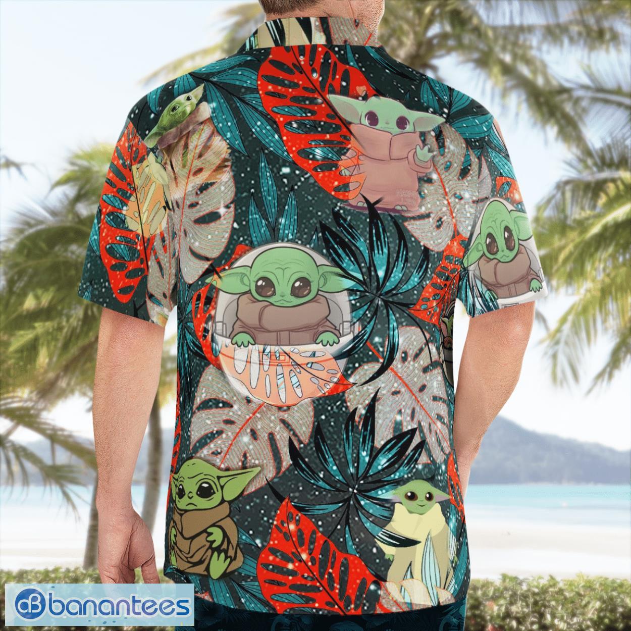 Buccaneers Baby Yoda Star Wars Beach Summer Hawaiian Shirt Full Over Print  - Banantees