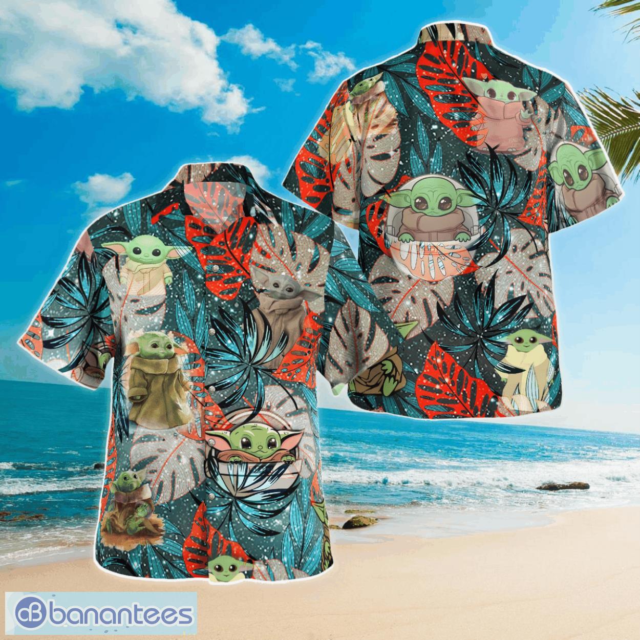 Jets Baby Yoda Star Wars Beach Summer Hawaiian Shirt Full Over Print -  Banantees