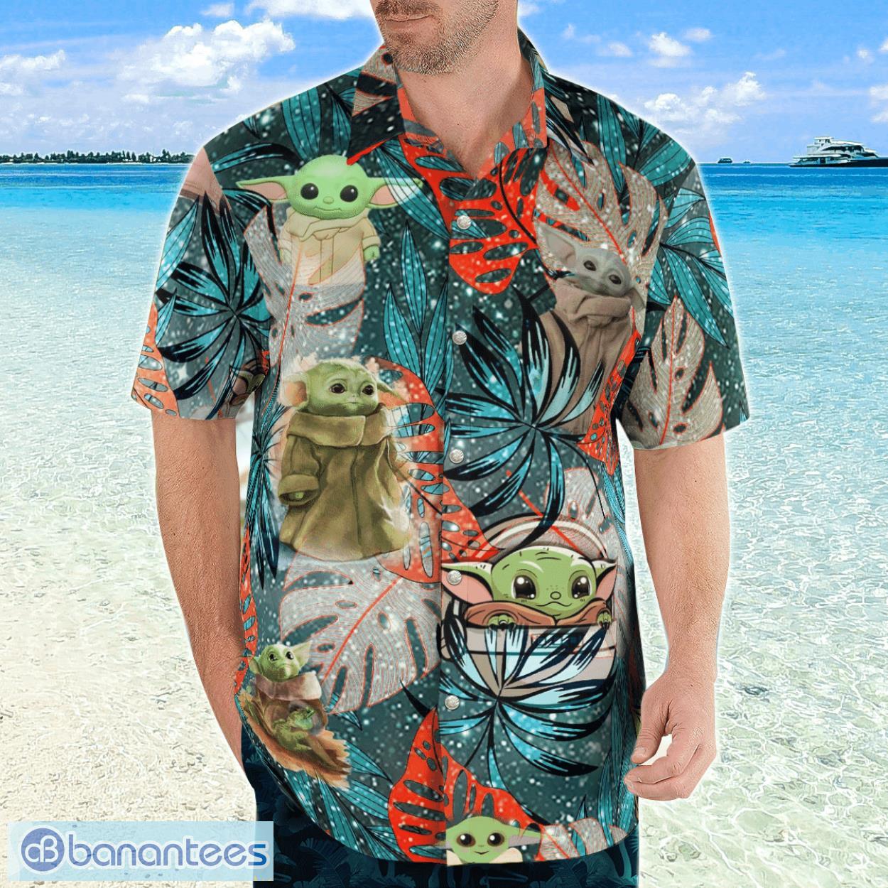 Jets Baby Yoda Star Wars Beach Summer Hawaiian Shirt Full Over Print -  Banantees