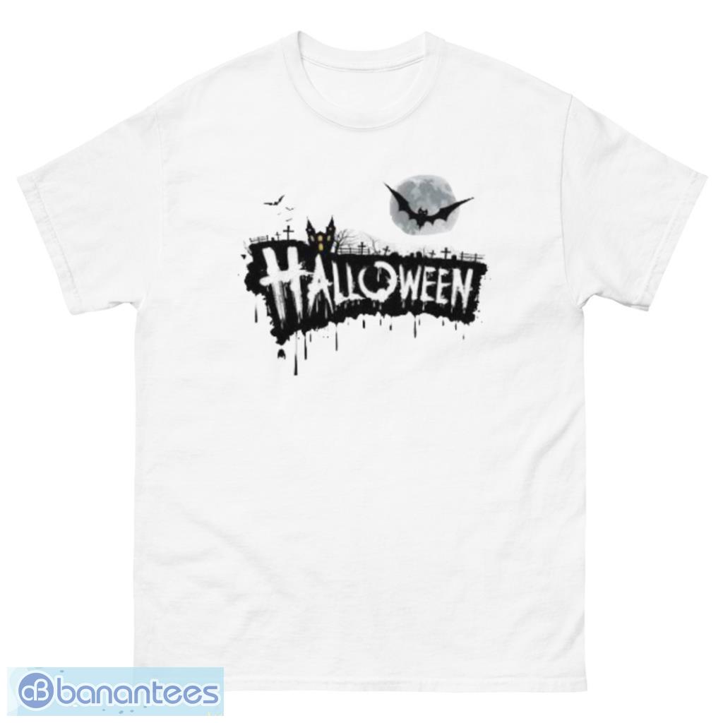 Bat And Moon Halloween T-Shirt - Unisex Classic T-Shirt