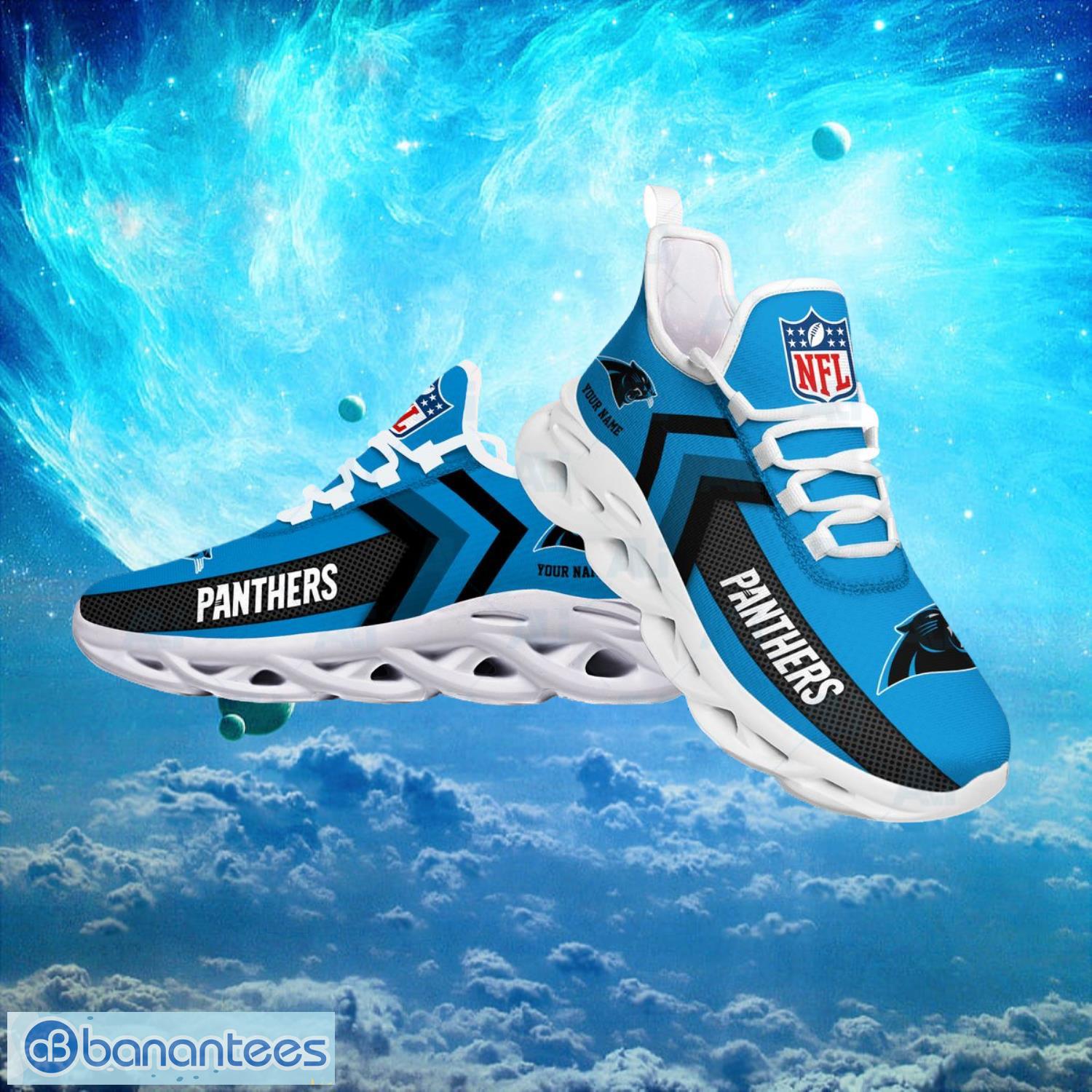 Carolina Panthers NFL Logo Fans Custom Name Max Soul Shoes Product Photo 2