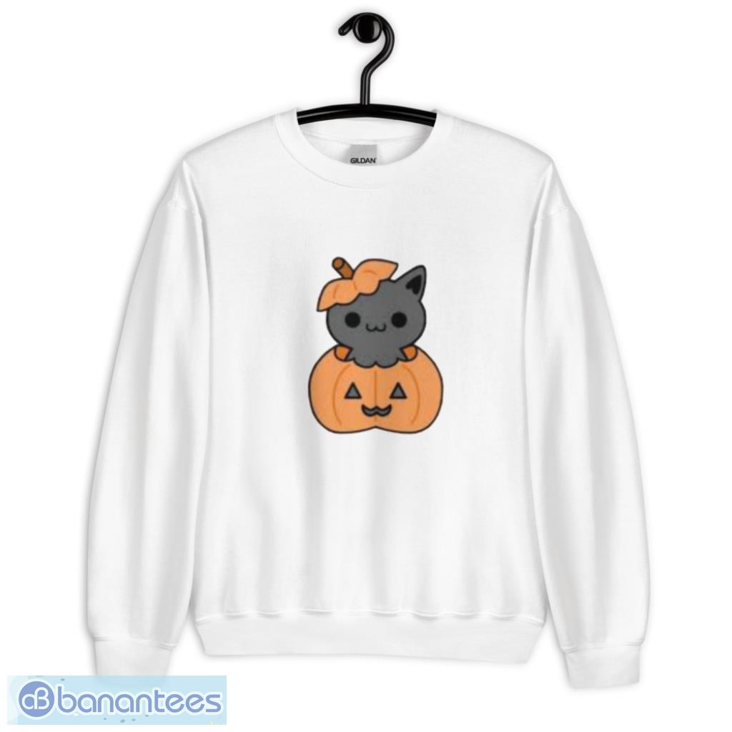 Cat In Pumpkin Cute Halloween T-Shirt - G185 Crewneck Sweatshirt