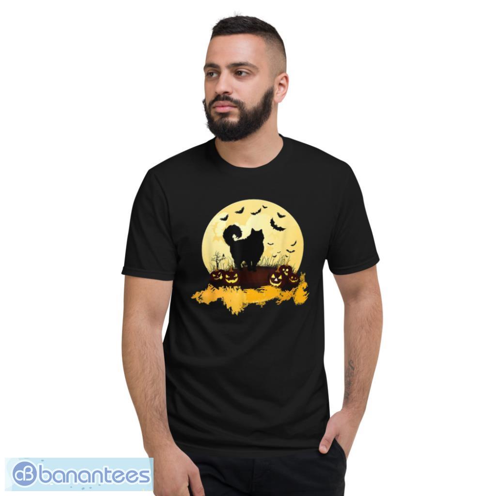 Cat Pumpkin Moonlight Bats Costume Halloween T-Shirt Product Photo 2