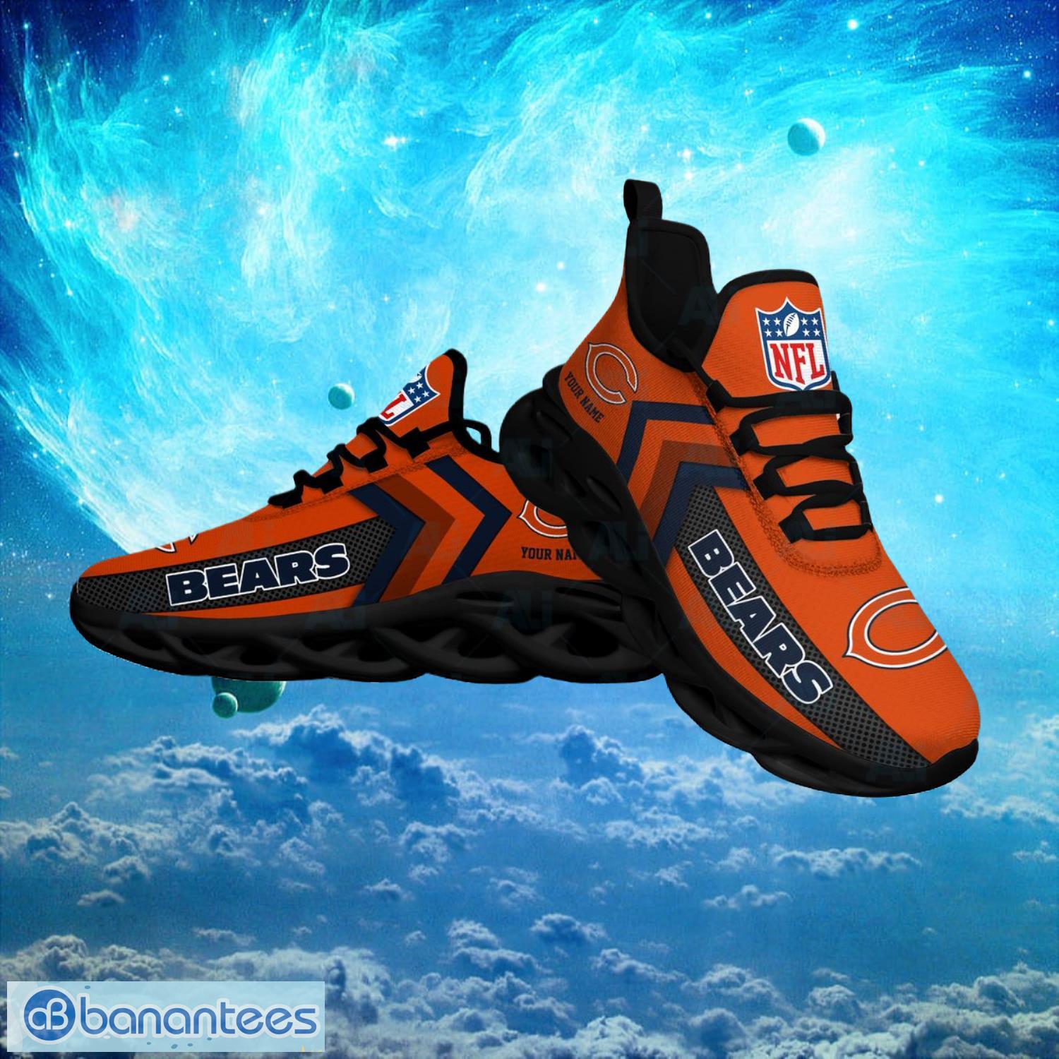 Chicago Bears NFL Logo Fans Custom Name Max Soul Shoes Product Photo 1