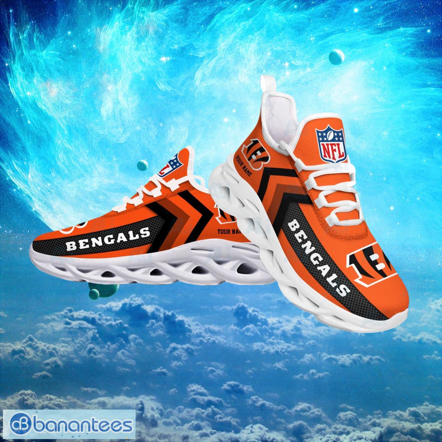 Cincinnati Bengals NFL Logo Fans Custom Name Max Soul Shoes Product Photo 2