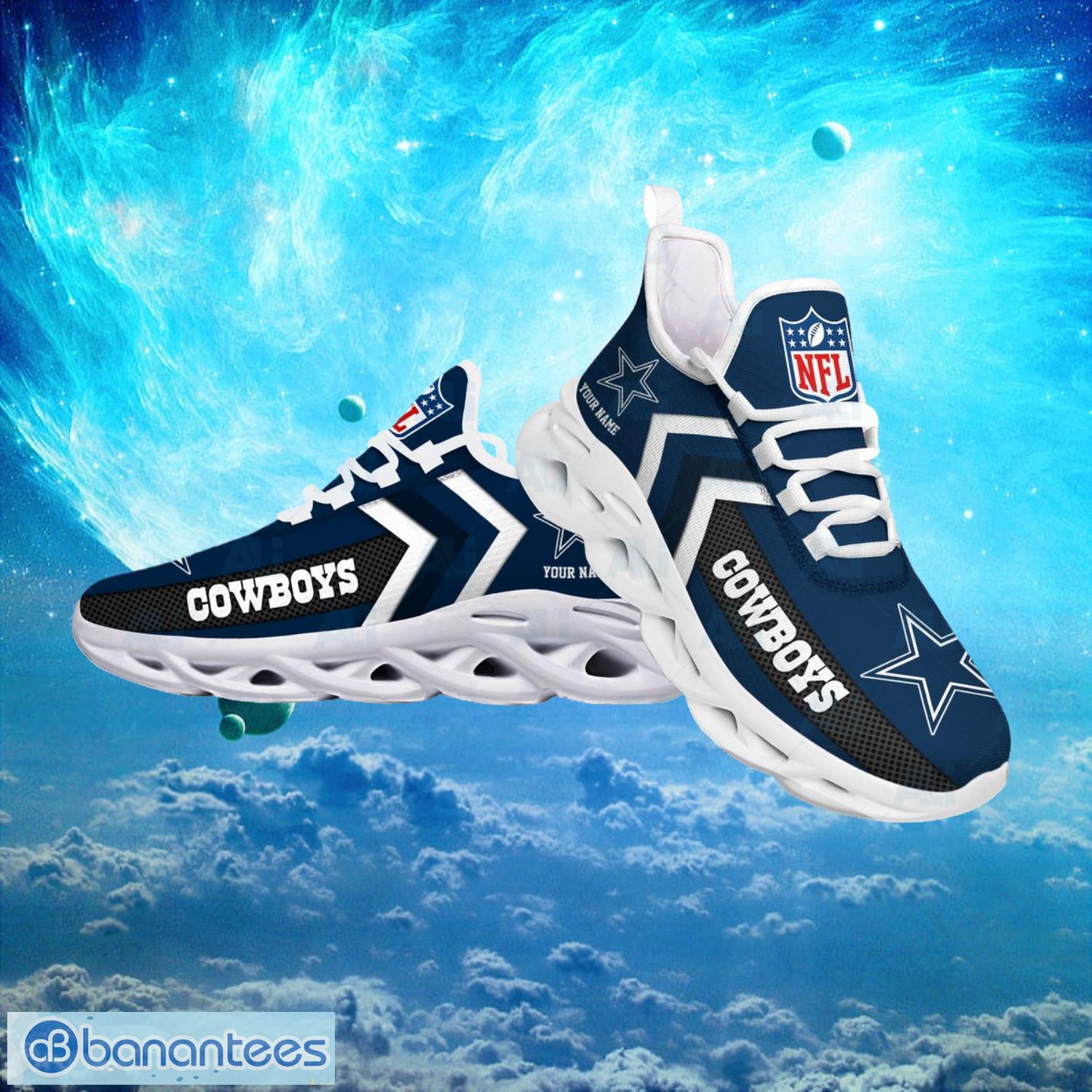 Dallas Cowboys NFL Logo Fans Custom Name Max Soul Shoes Product Photo 2