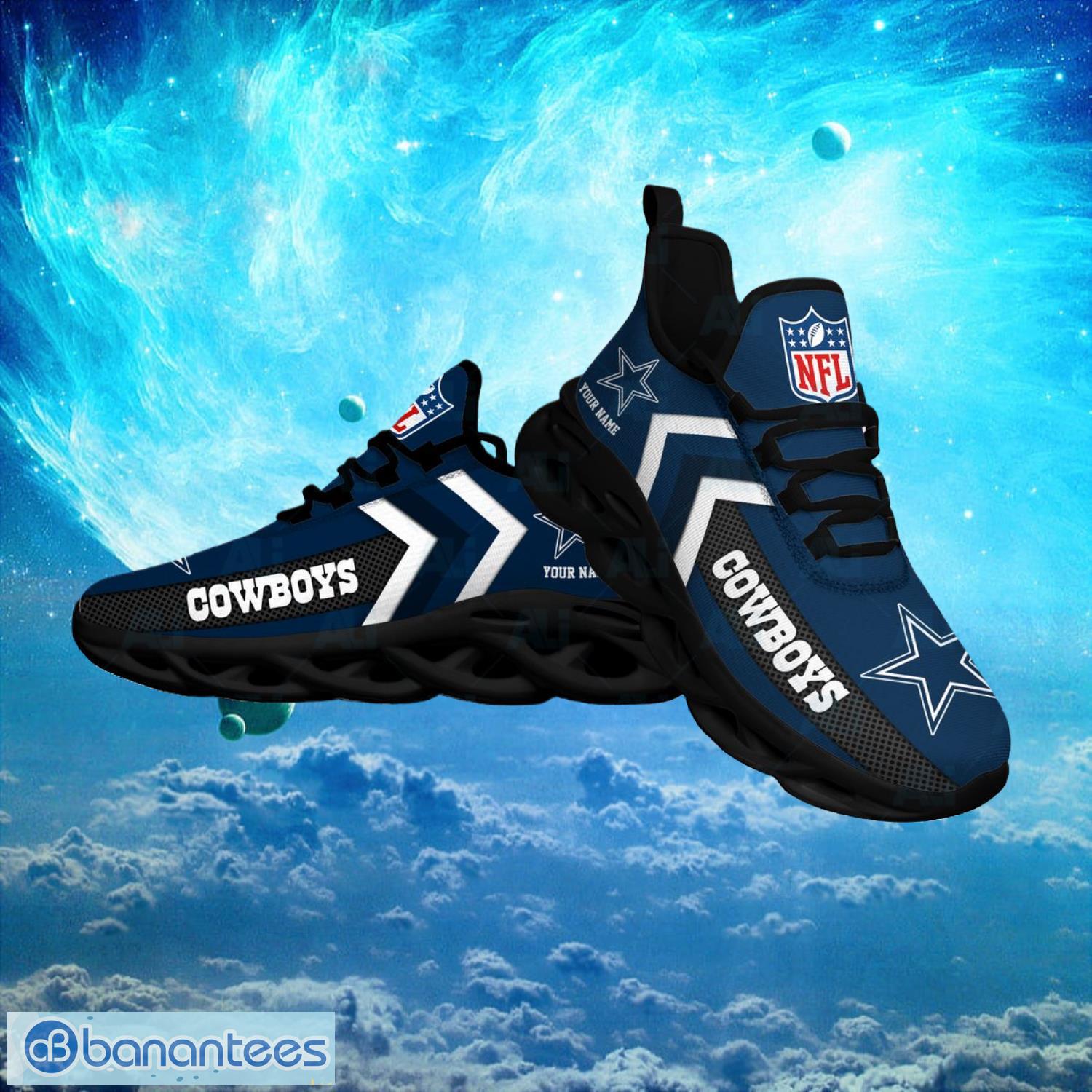 Dallas Cowboys NFL Logo Fans Custom Name Max Soul Shoes Product Photo 1
