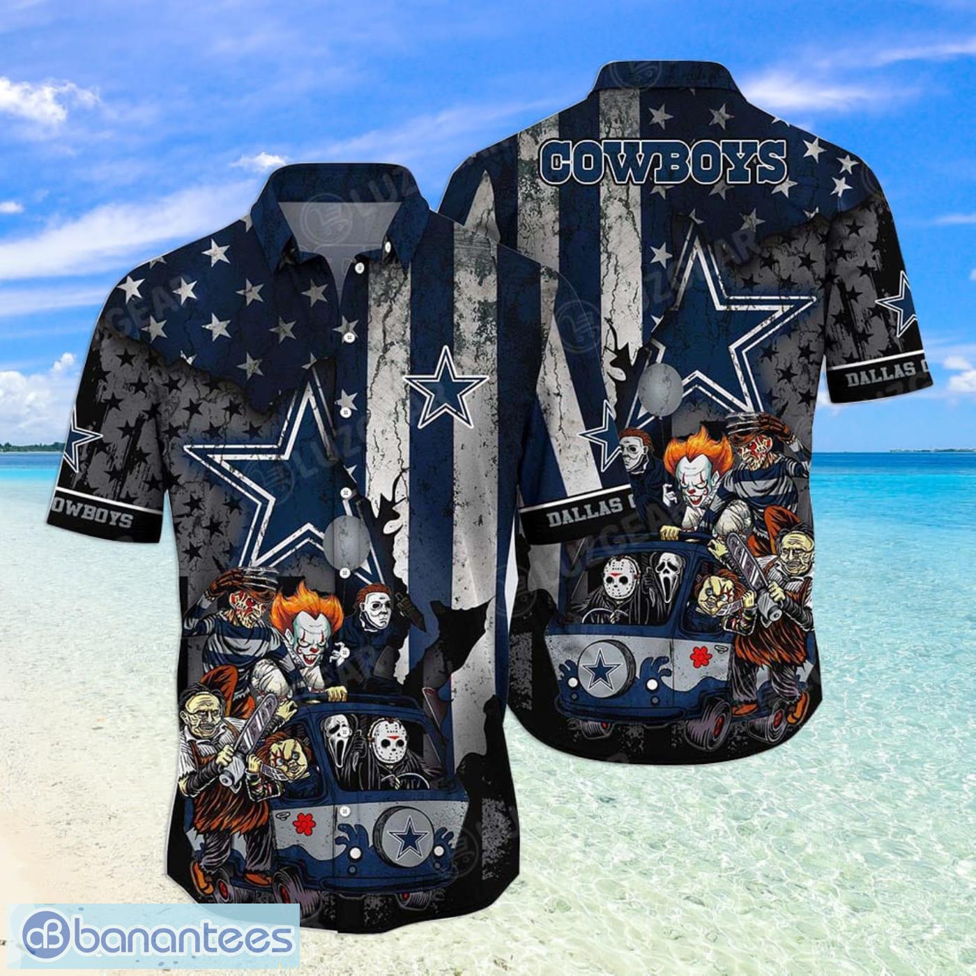 Horror Movie Fan Dallas Cowboys Shirt - High-Quality Printed Brand