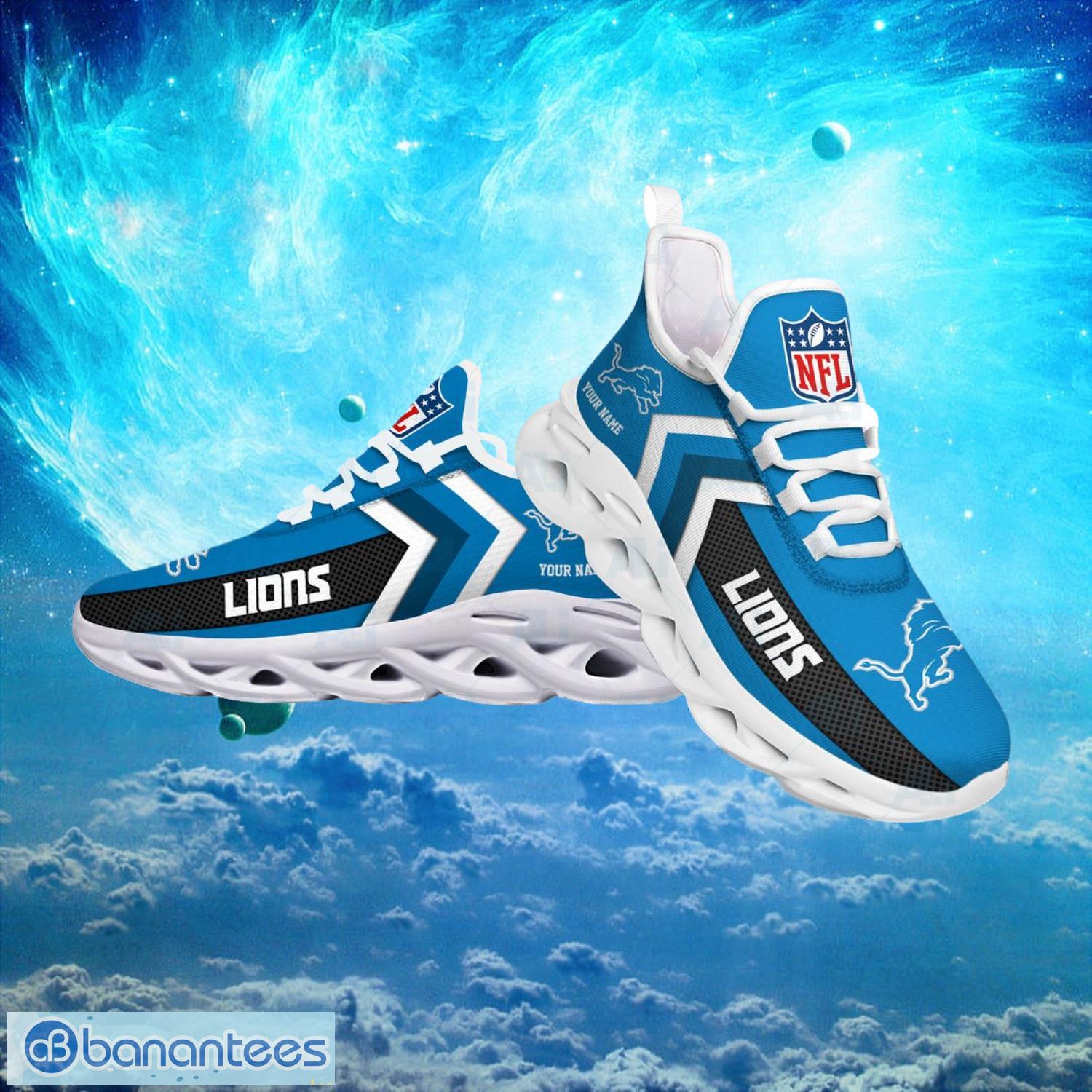 Detroit Lions NFL Logo Fans Custom Name Max Soul Shoes Product Photo 2