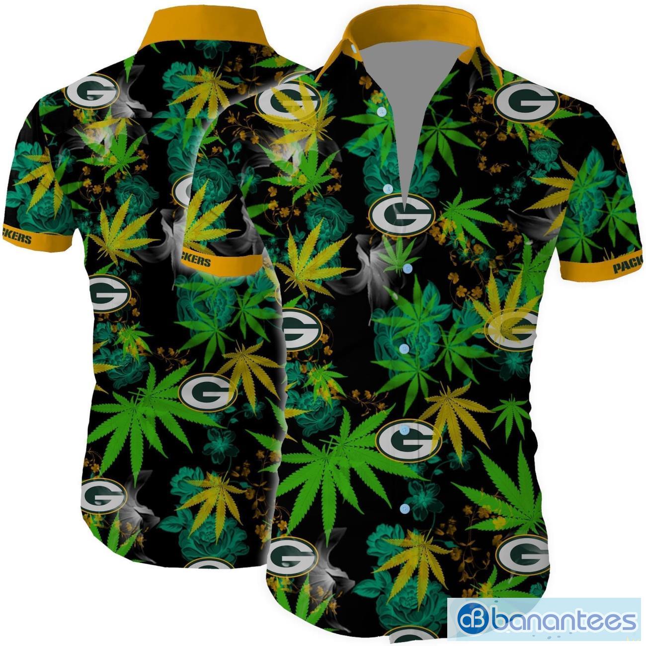 Green Bay Packers NFL Button Up Shirt Mens Thematic Stadium Hawaiian Shirt  - Banantees