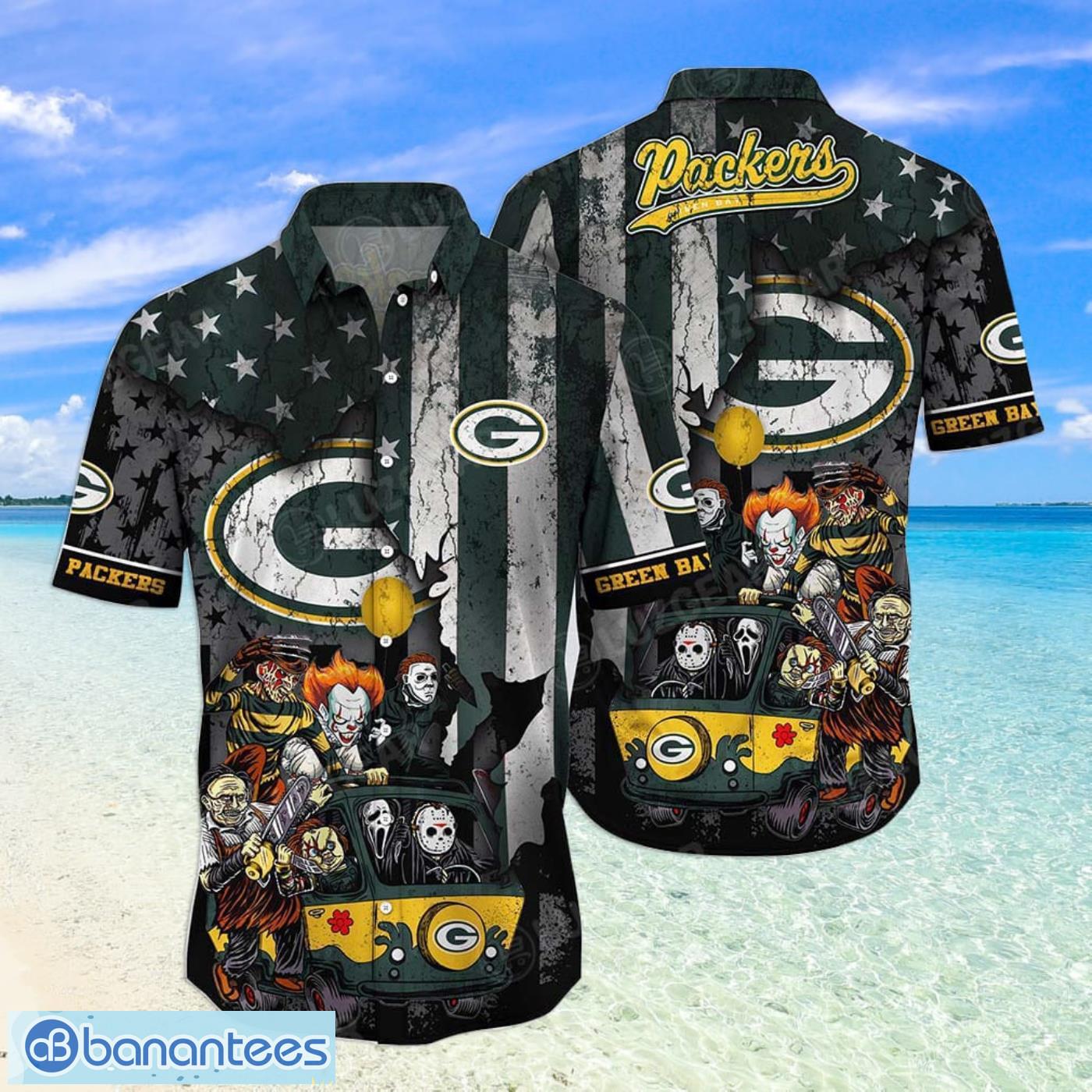 Green Bay Packers NFL Mens Flamingo Hawaiian Shirt - Banantees