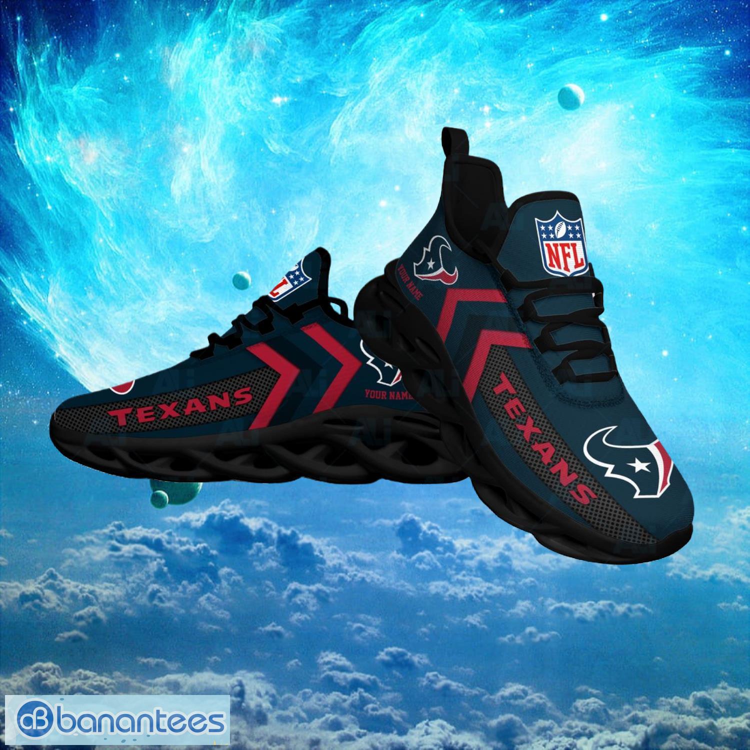 Houston Texans NFL Logo Fans Custom Name Max Soul Shoes Product Photo 1
