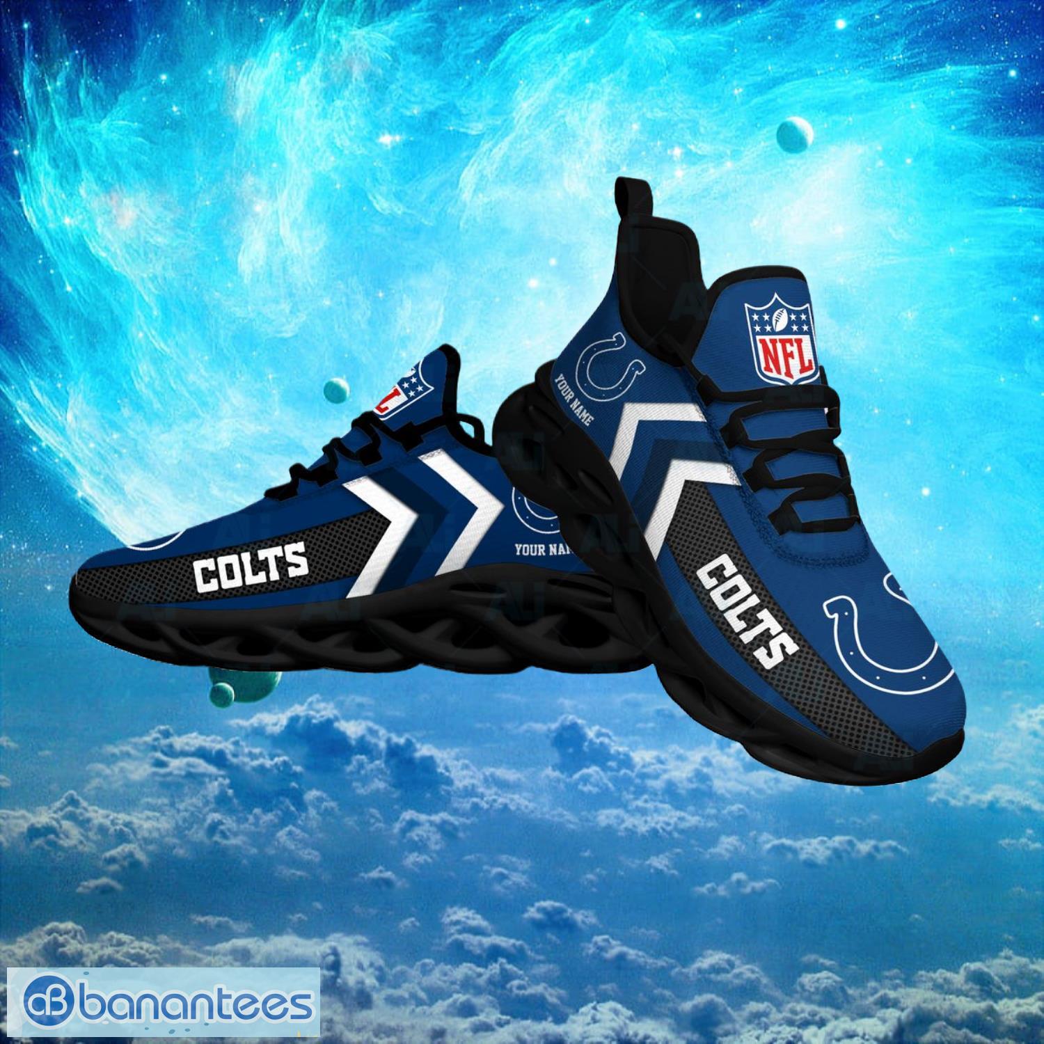 Indianapolis Colts NFL Logo Fans Custom Name Max Soul Shoes Product Photo 1