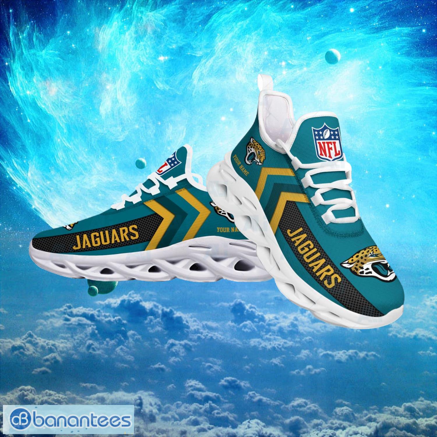 Jacksonville Jaguars NFL Logo Fans Custom Name Max Soul Shoes Product Photo 2