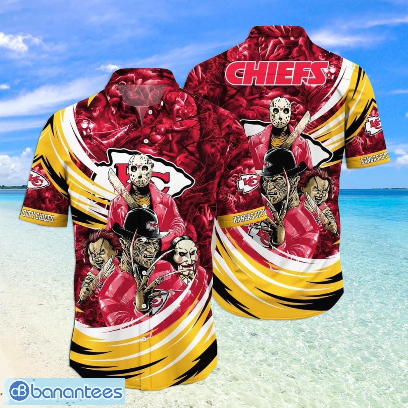 Kansas City Chiefs Hawaiian Shirt NFL American Flag Hawaiian Shirt