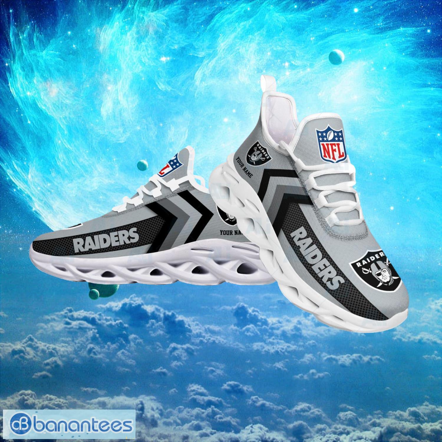 Las Vegas Raiders NFL Logo Fans Custom Name Max Soul Shoes Product Photo 2