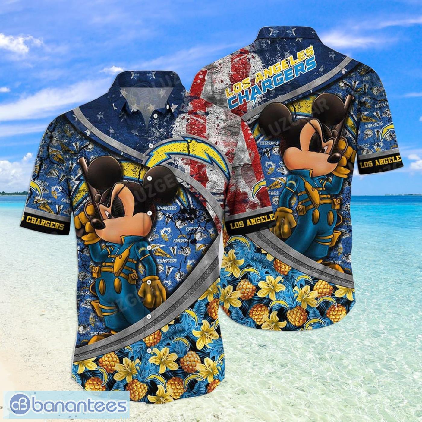 Mickey Mouse Hawaiian Shirt Mickey Pineapple Hibiscus Hawaiian