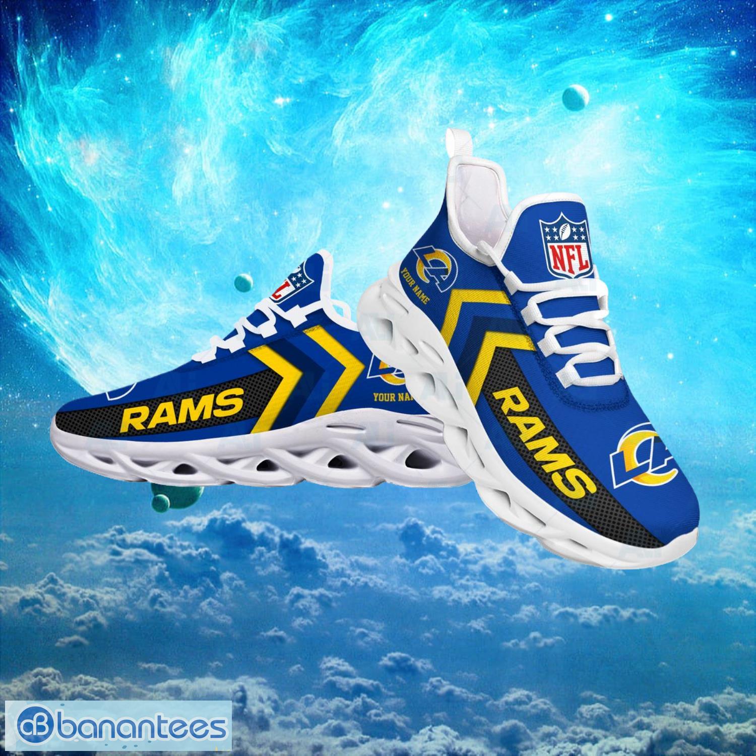 Los Angeles Rams Max Soul Sneakers Custom Name Running Shoes For Fans -  Freedomdesign