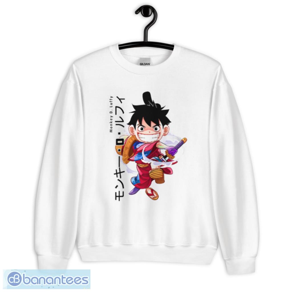 Monkey D. Luffy Wano Act Custom Anime Chibi One Piece T-Shirt Product Photo 1