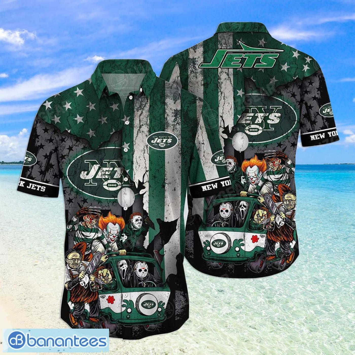 NFL York Jets Horror Movie Character Halloween Tropical Hawaiian Shirt