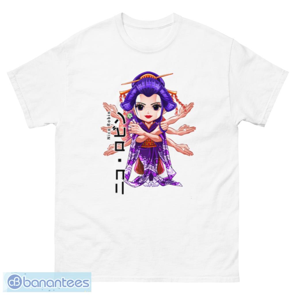 Nico Robin Devil Child Custom Anime One Piece Chibi T-Shirt Product Photo 2