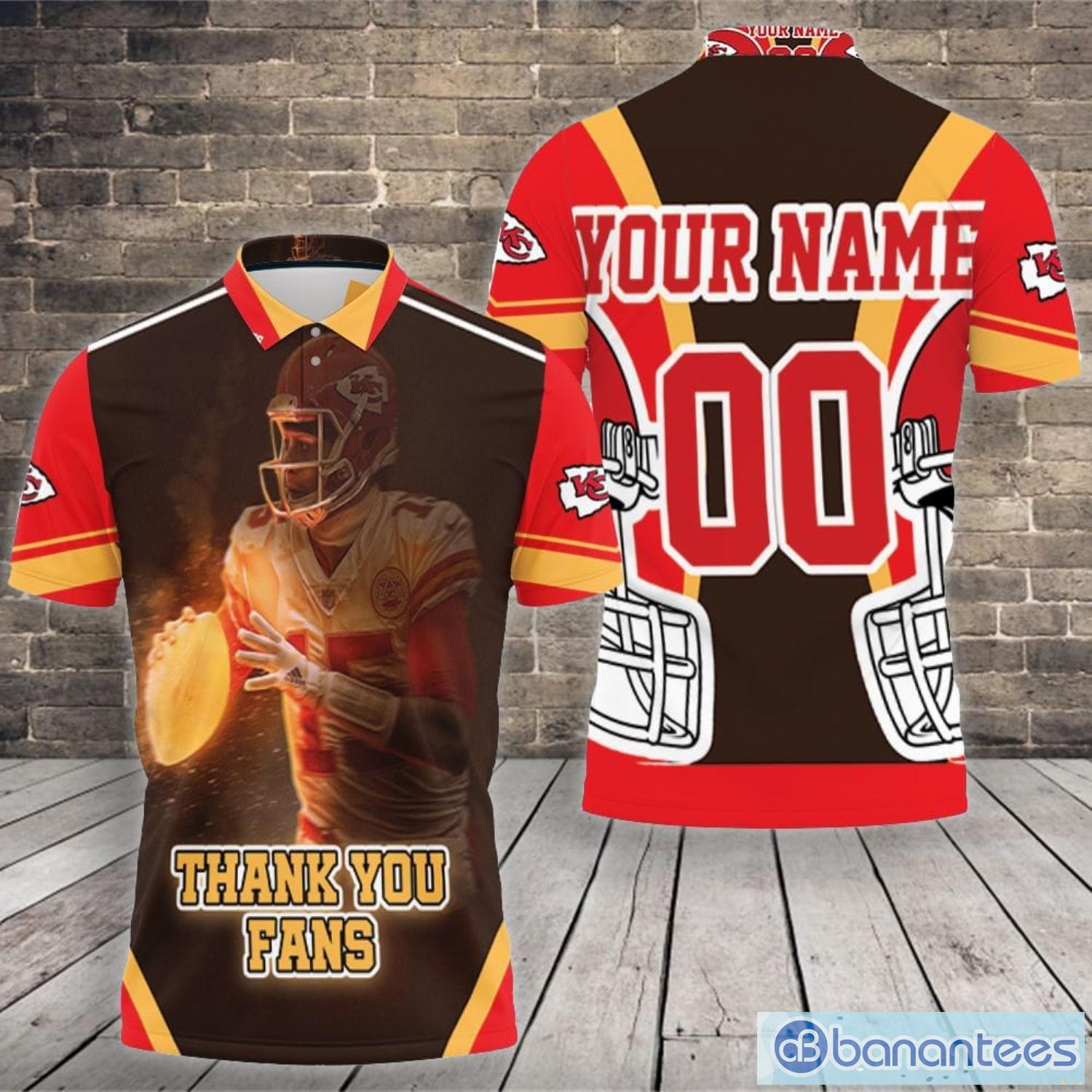 Kansas City Chiefs Nfl Fan 3D Custom Name And Number Polo Shirt - Banantees